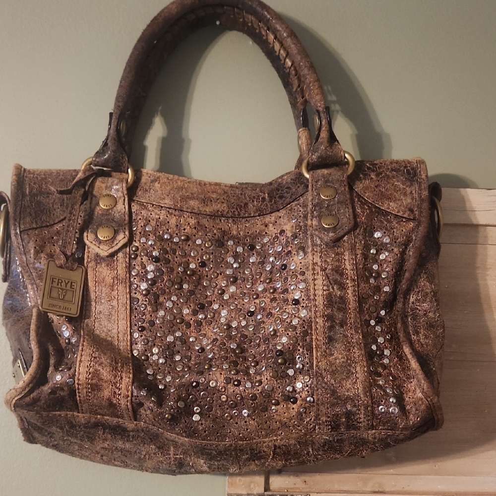 Frye Brown Sequin-Embellished Women's Bag